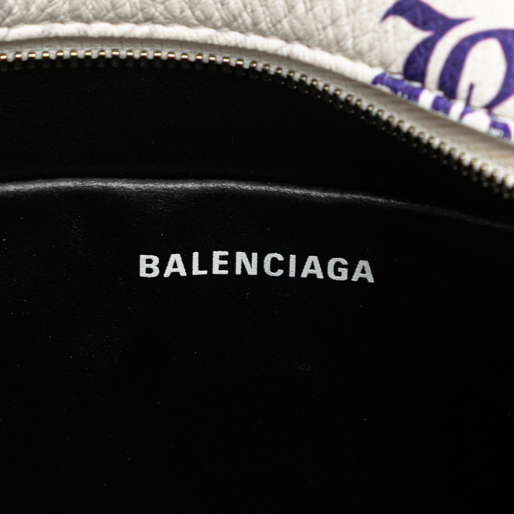 Balenciaga S Calfskin Logo Print Everyday Camera Bag - Side view
