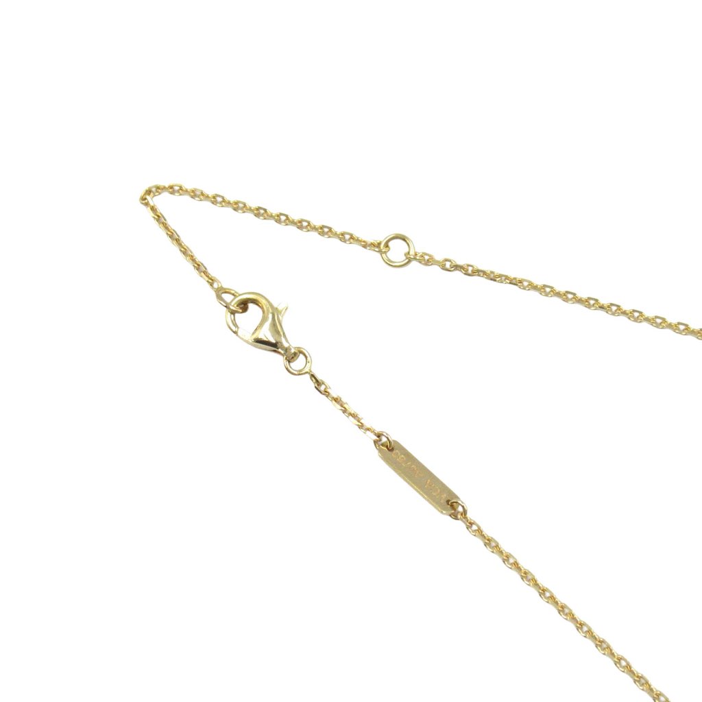 Van Cleef & Arpels 18K Yellow Gold and Onyx Vintage Alhambra Pendant Necklace - 2