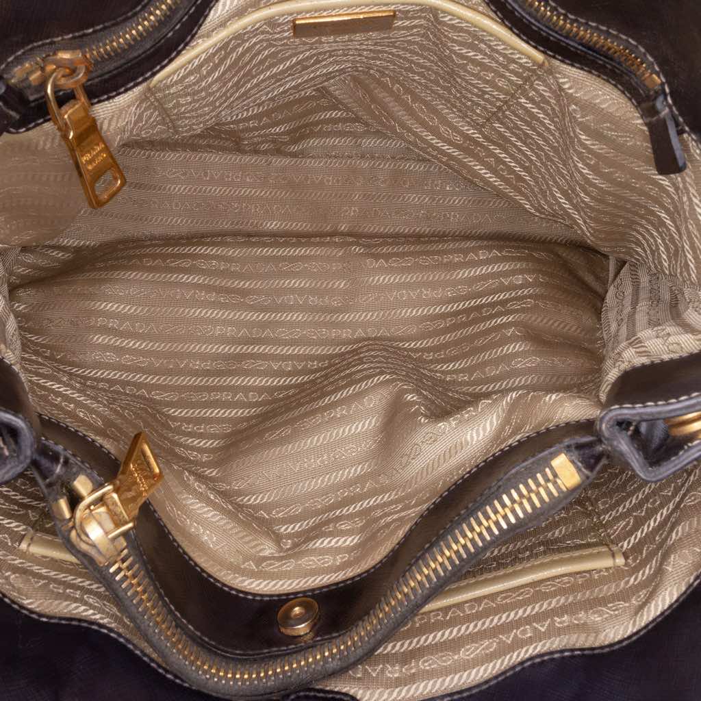 Prada Large Saffiano Vernice Galleria Satchel - 4