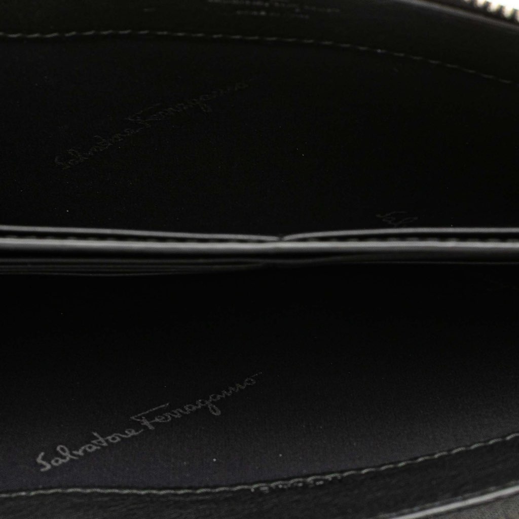 Salvatore Ferragamo Leather Logo Clutch - 4