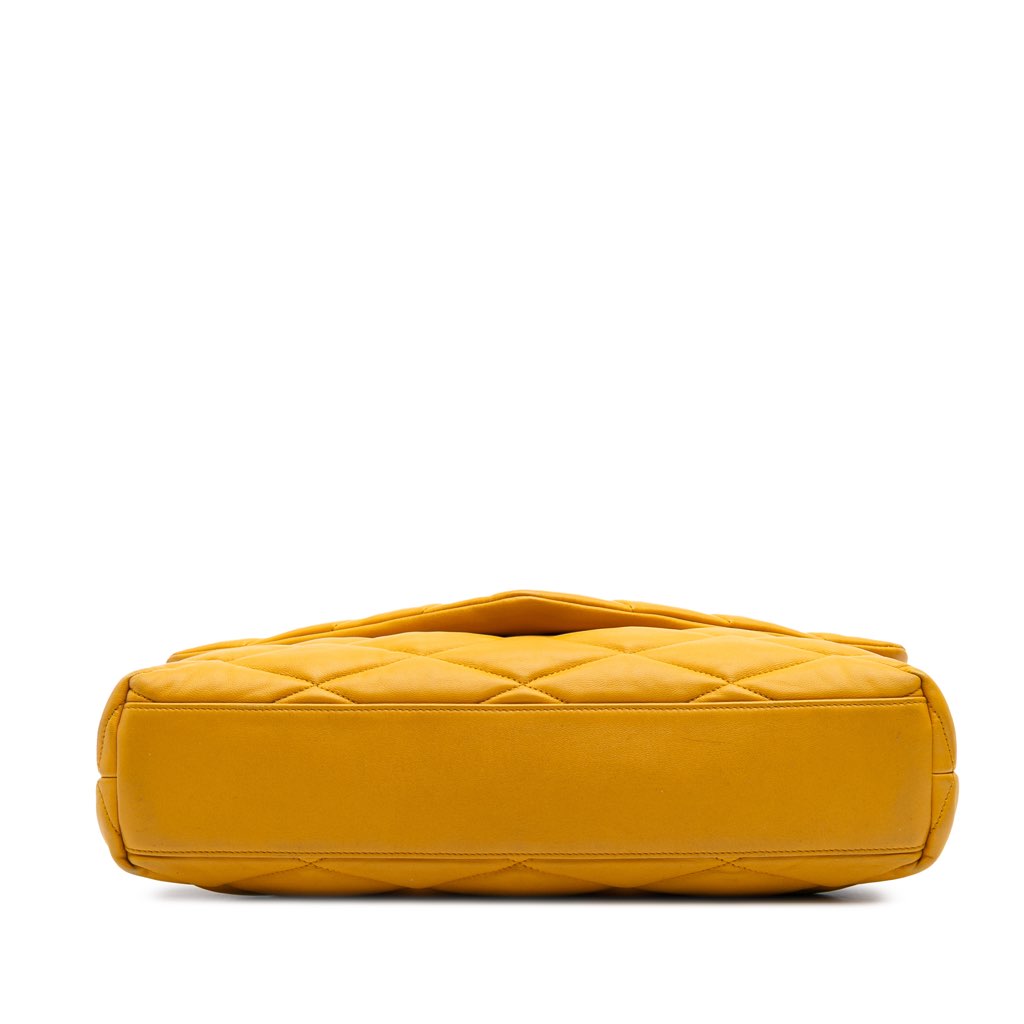 Saint Laurent Quilted Lambskin Sade Puffer Envelope Clutch - 3