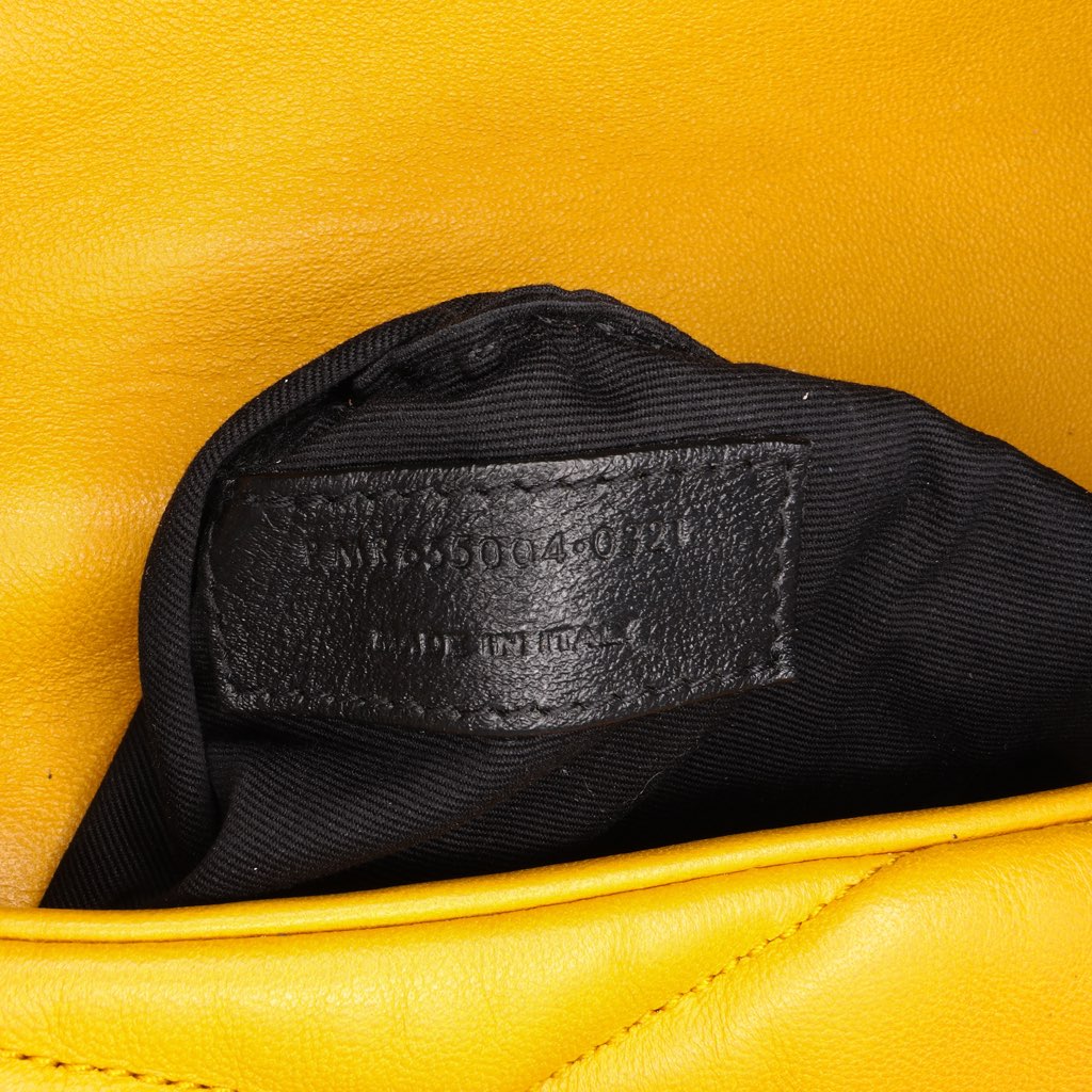 Saint Laurent Quilted Lambskin Sade Puffer Envelope Clutch - 5