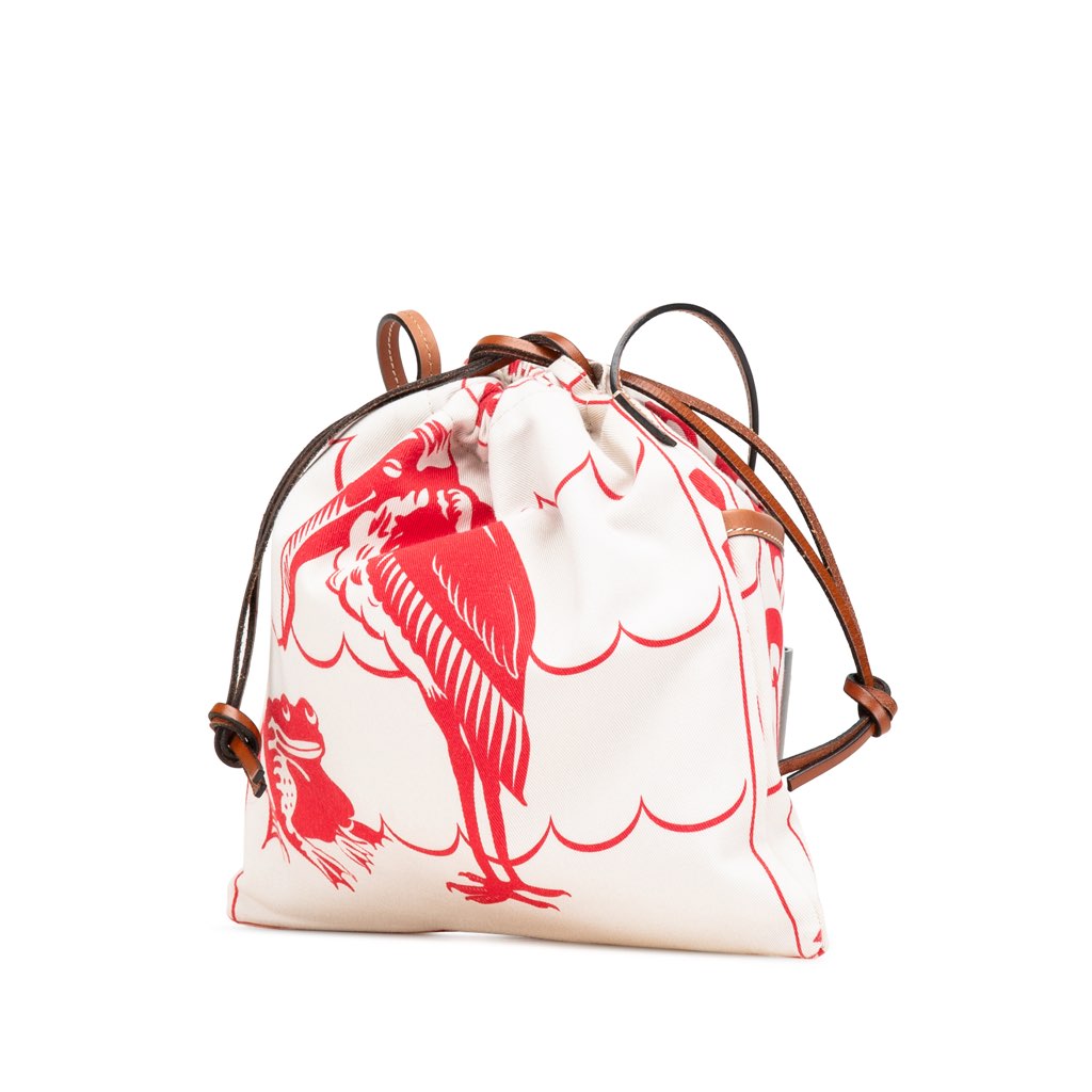 Loewe William de Morgan Small Anagram Canvas Drawstring Crossbody - 2