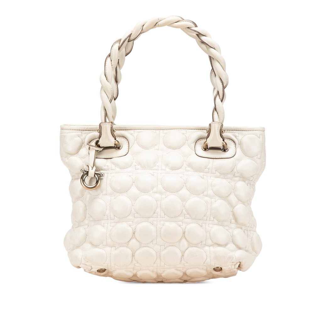 Salvatore Ferragamo Quilted Leather Gancini Handbag