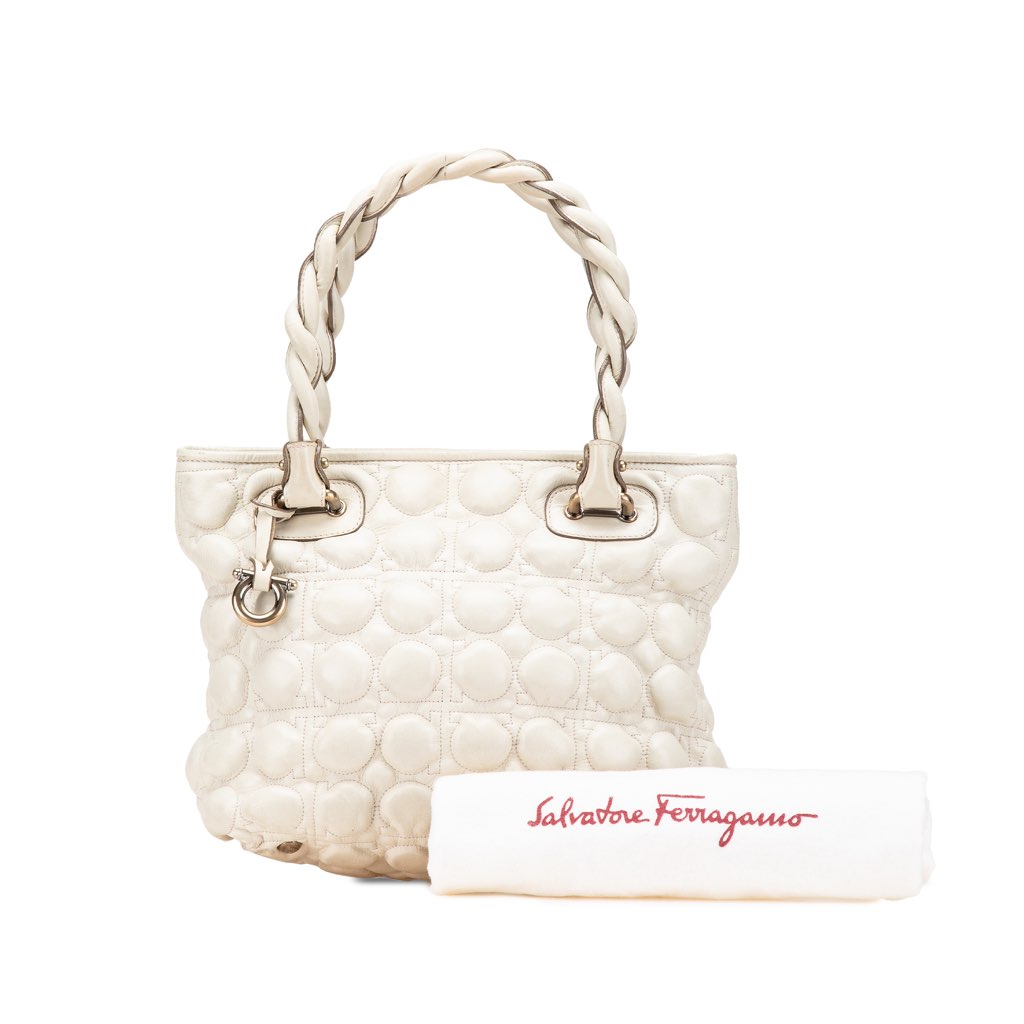 Salvatore Ferragamo Quilted Leather Gancini Handbag - Image 15