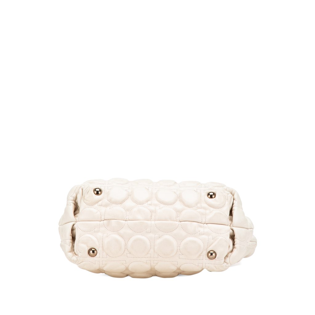Salvatore Ferragamo Quilted Leather Gancini Handbag - Image 6
