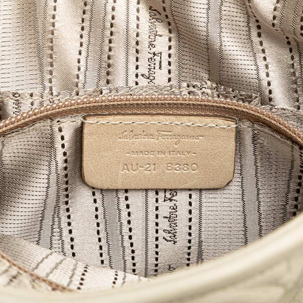 Salvatore Ferragamo Quilted Leather Gancini Handbag - Detail 1