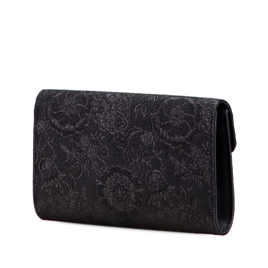 Gucci Lurex Brocade Animalier Broadway Clutch - Back view