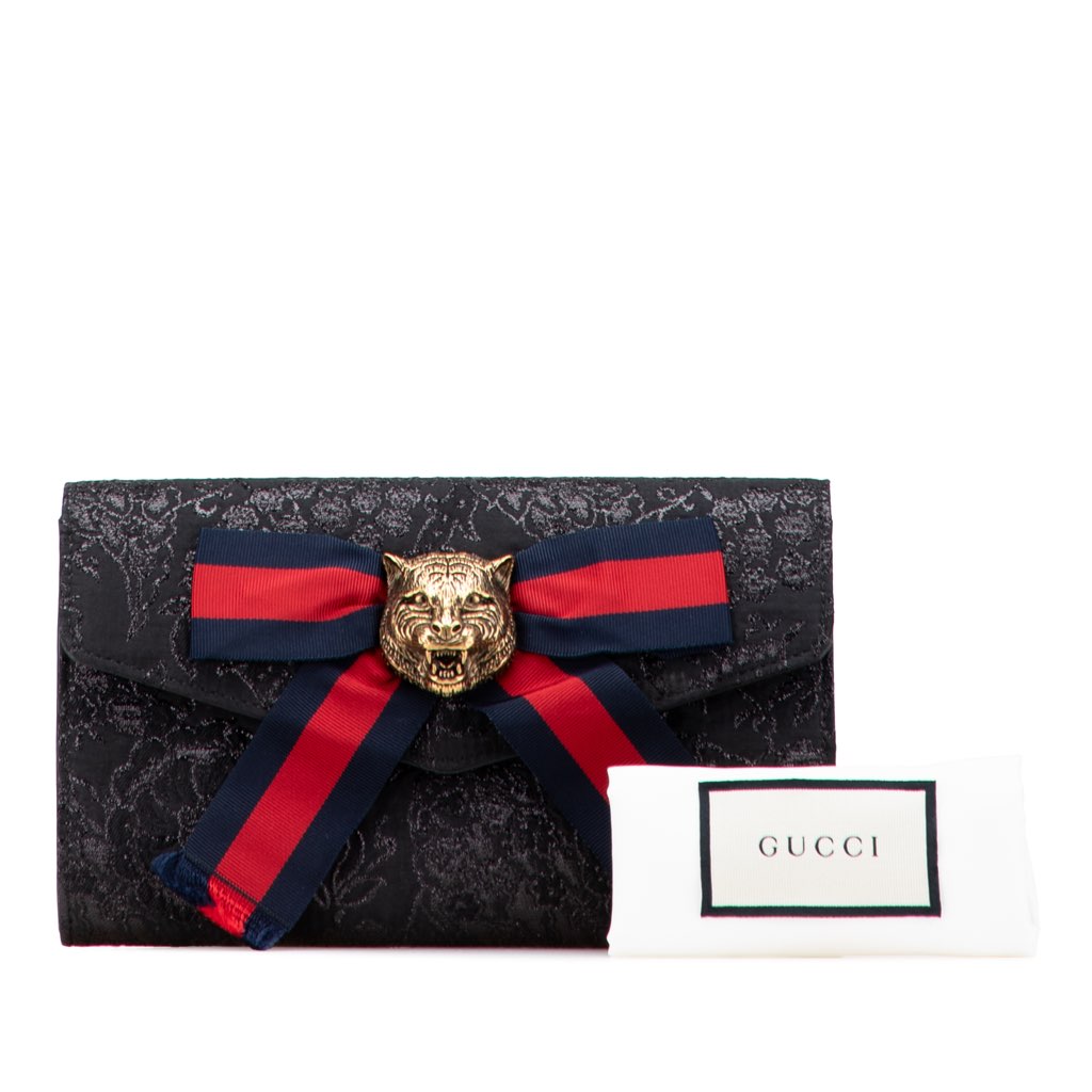 Gucci Lurex Brocade Animalier Broadway Clutch - Image 13