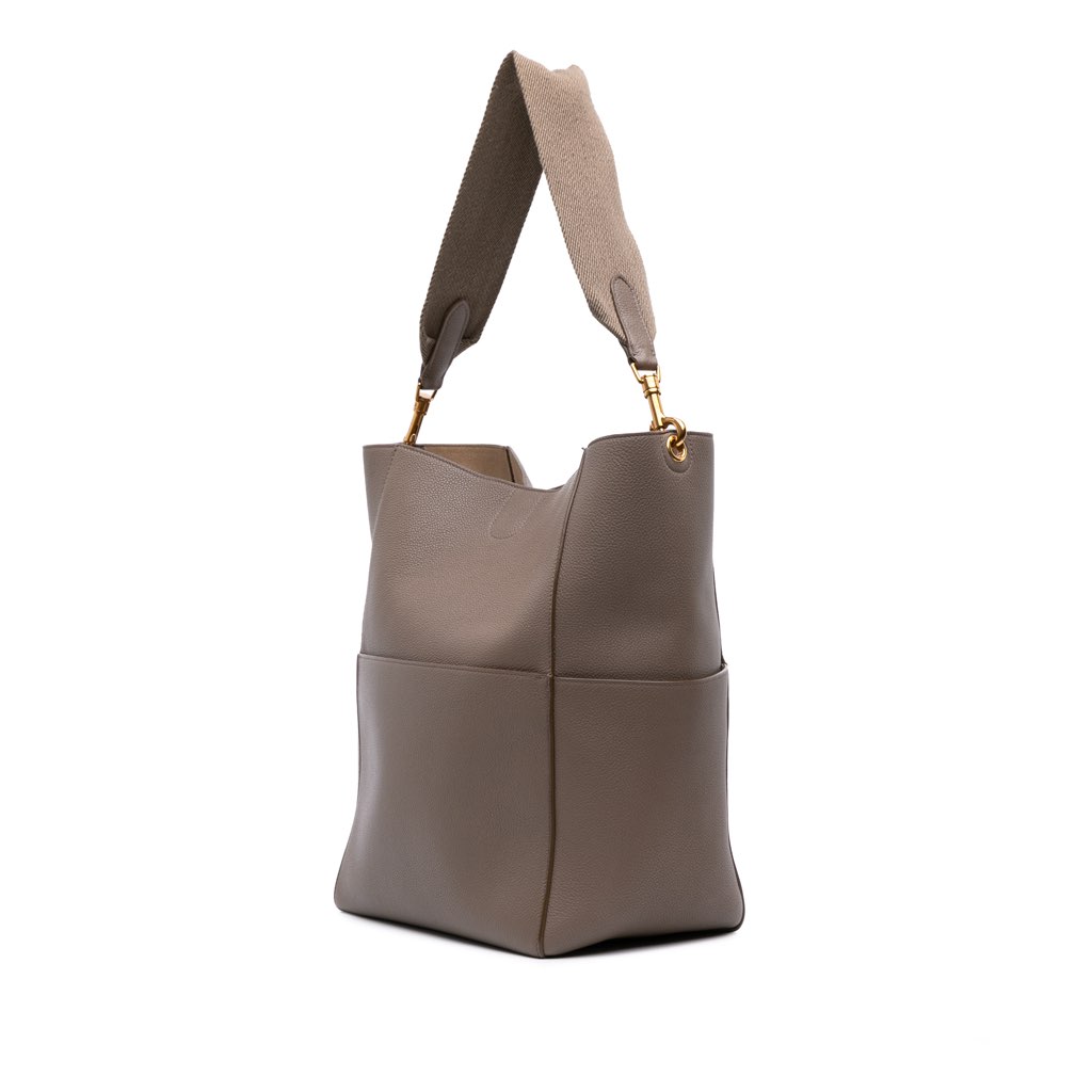 Celine Medium Leather Seau Sangle Bucket Bag - 2