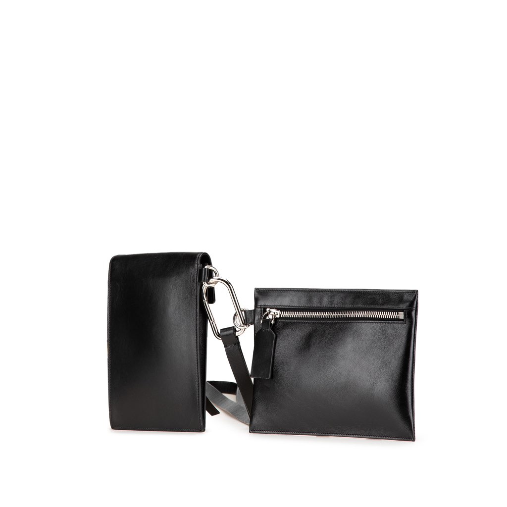 Valentino Leather VRing Neck Pouch - Back view