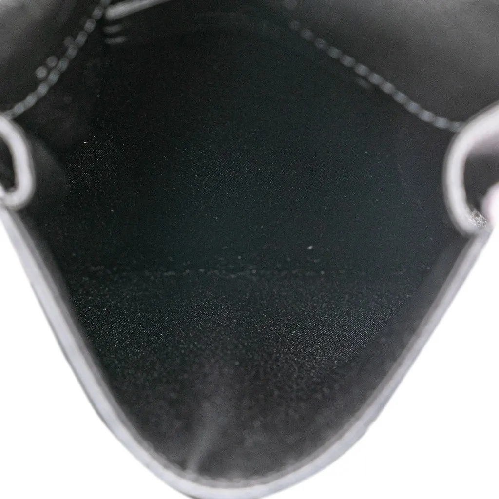 Valentino Leather VRing Neck Pouch Black Leather Good - Box View