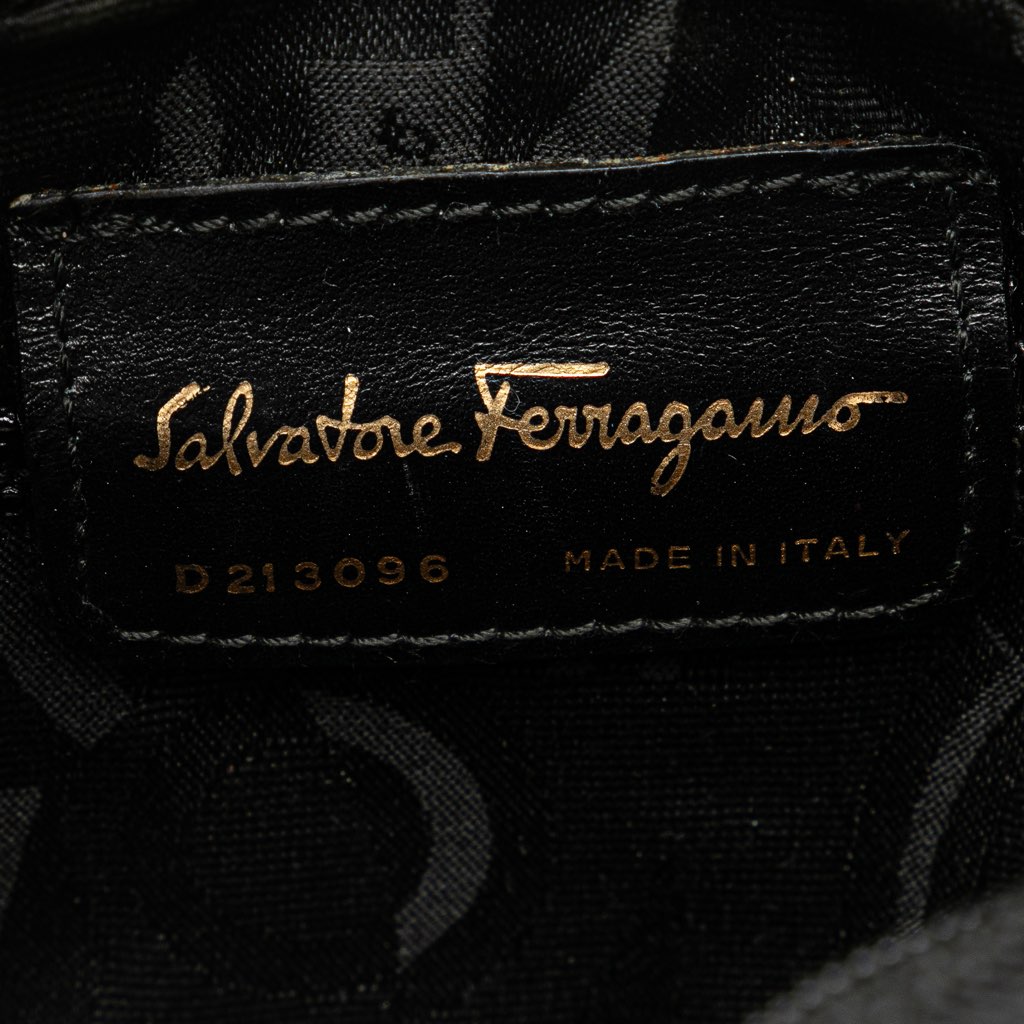 Salvatore Ferragamo Embossed Lizard Leather Vara Crossbody - Side view