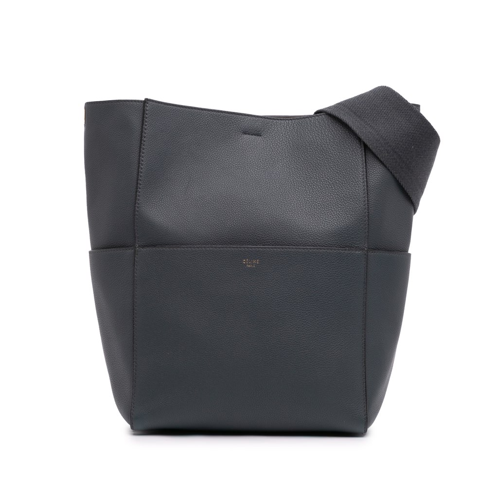 Celine Medium Leather Seau Sangle Bucket Bag