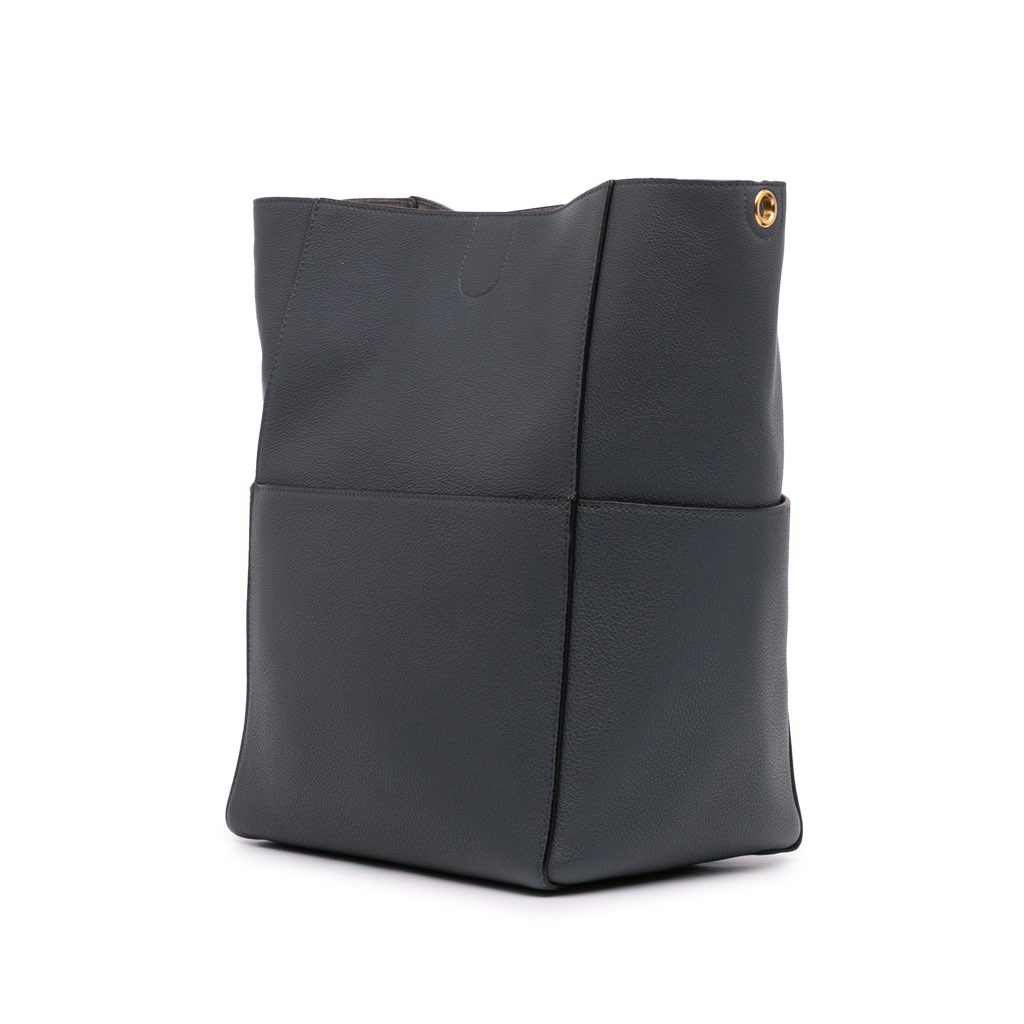 Celine Medium Leather Seau Sangle Bucket Bag - 2