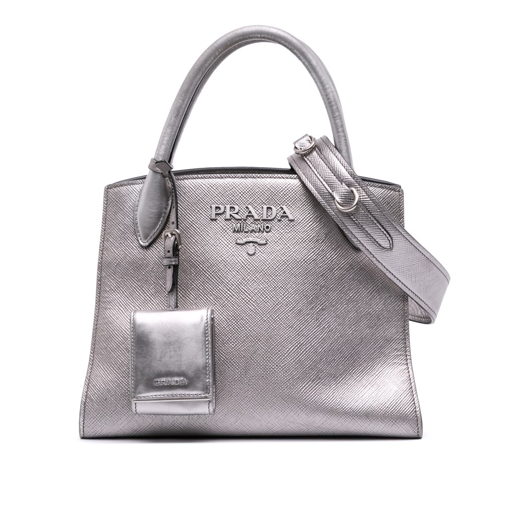 Prada Small Saffiano Cuir Monochrome Top Handle Tote