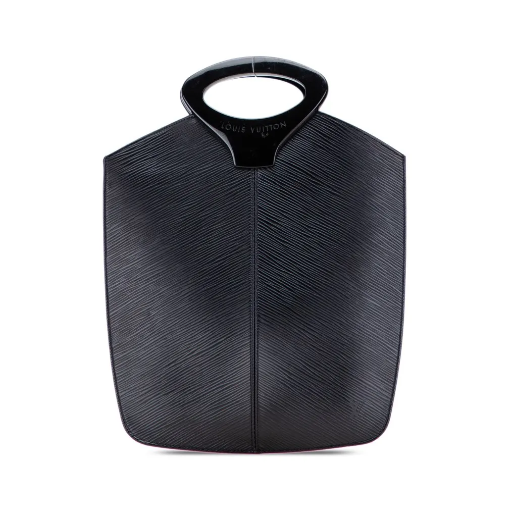 Louis Vuitton Epi Demi Lune Black Leather Very good - Front View