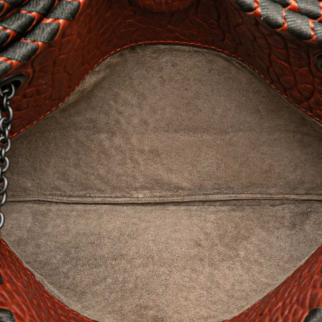 Bottega Veneta Textured Leather Whipstitch Duo Shoulder Bag - 4