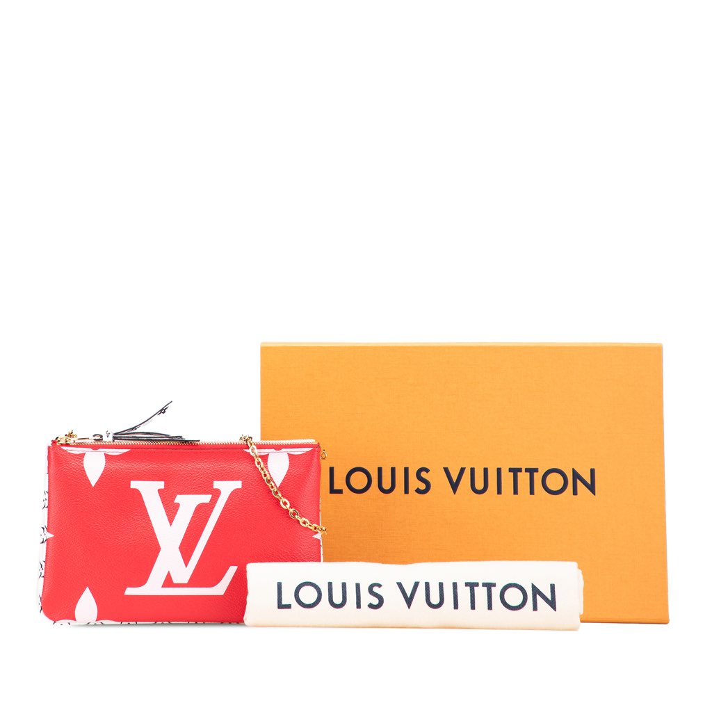 Louis Vuitton Limited Edition Monogram Giant Double Zip Pochette - Image 15