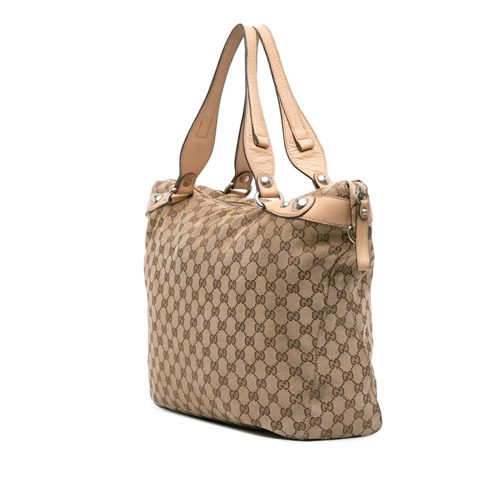 Gucci Large GG Canvas Icon Bit Satchel - Back view