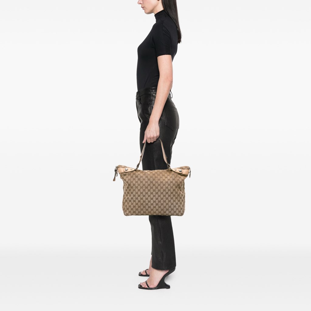 Gucci Large GG Canvas Icon Bit Satchel - Image 14