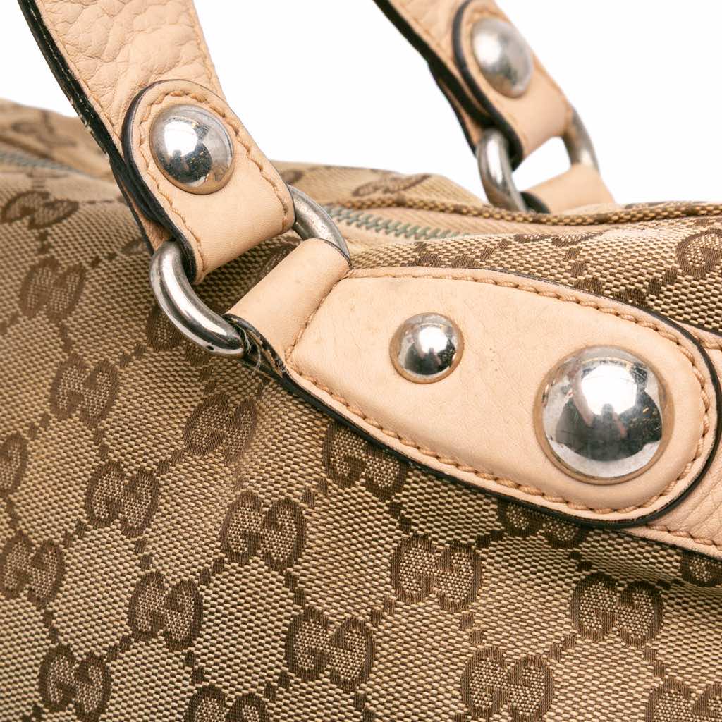 Gucci Large GG Canvas Icon Bit Satchel - Image 11