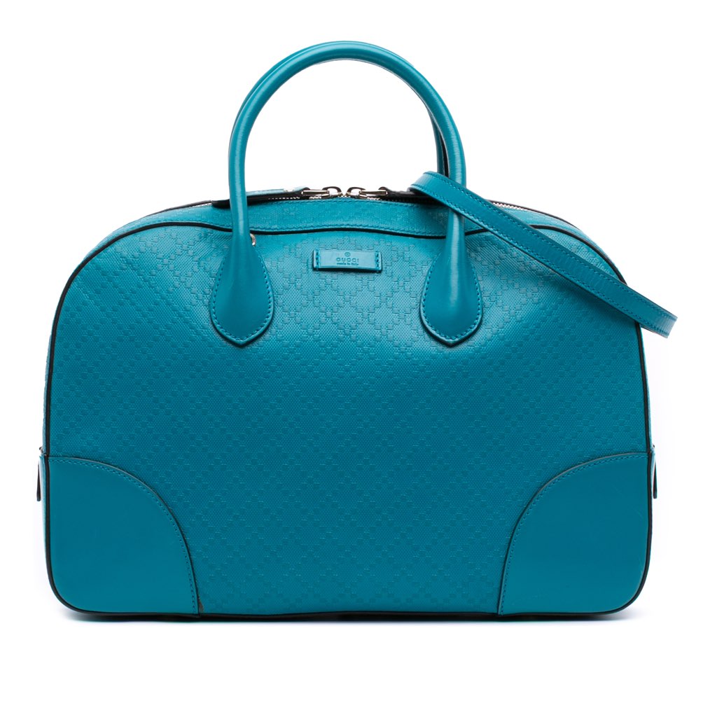 Gucci Diamante Bright Leather Satchel