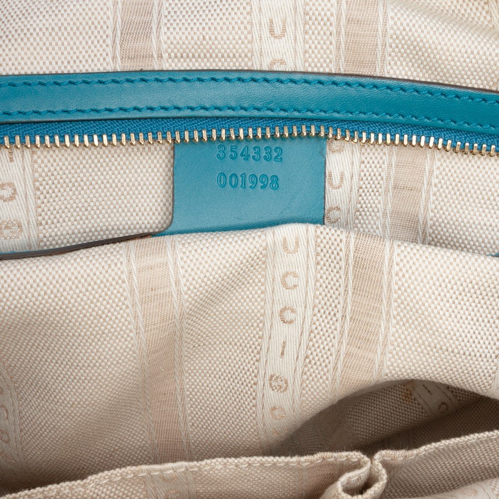 Gucci Diamante Bright Leather Satchel - Detail 1