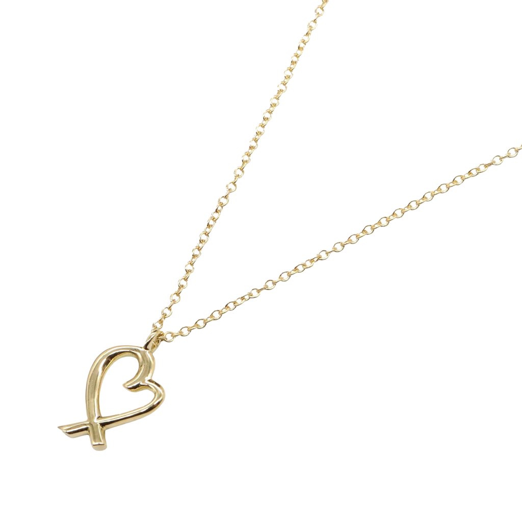 Tiffany & Co 18K Yellow Gold Paloma Picasso Loving Heart Necklace - 3