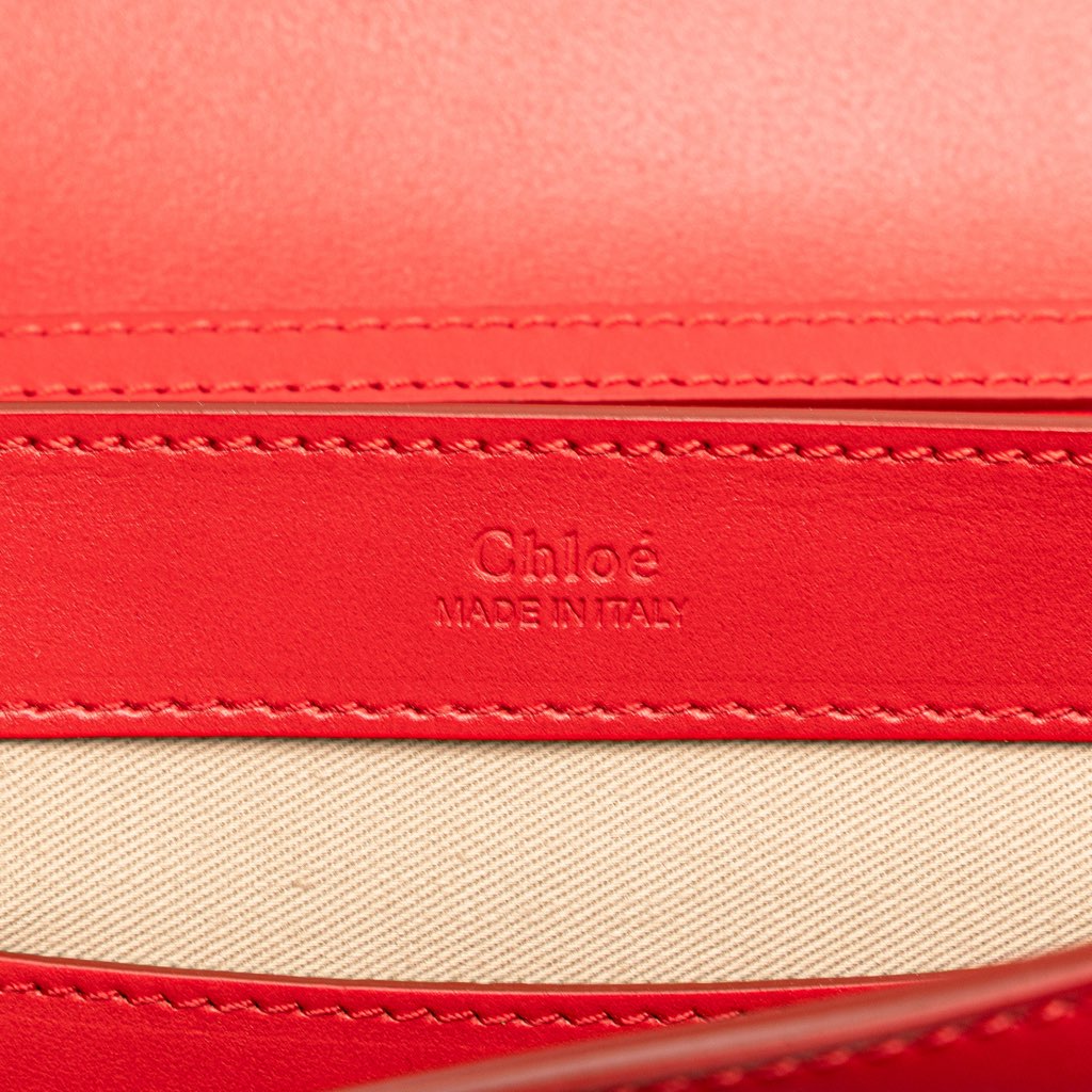 Salvatore Ferragamo Small Calfskin and Suede C Clutch With Chain - Side view