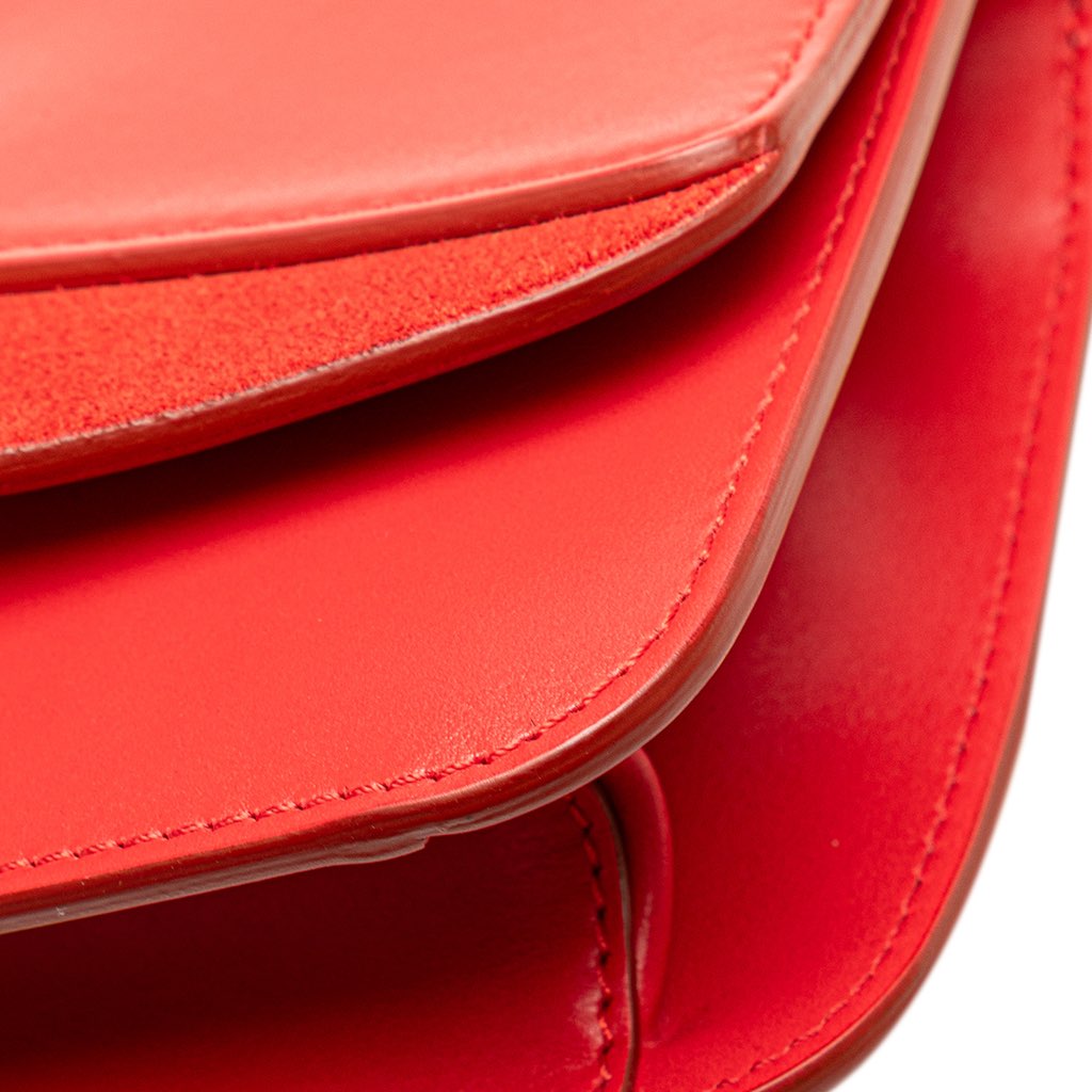 Salvatore Ferragamo Small Calfskin and Suede C Clutch With Chain - Image 12