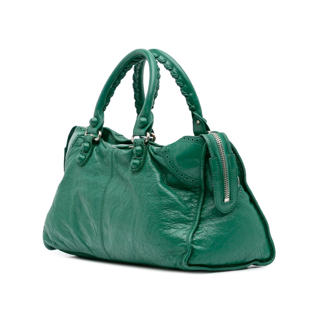 Balenciaga Lambskin Motocross Giant Brogues Part Time Satchel - 2