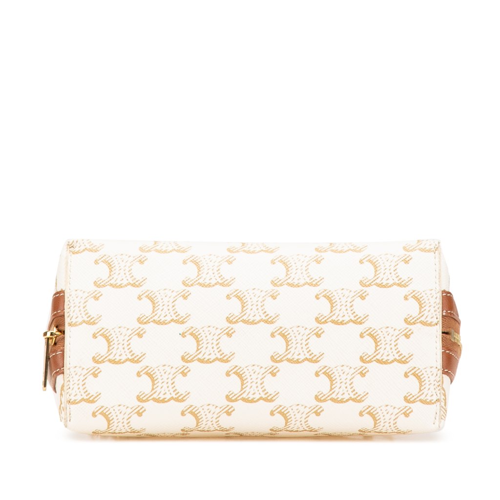Celine Triomphe Coated Canvas Clutch On Chain - Image 6