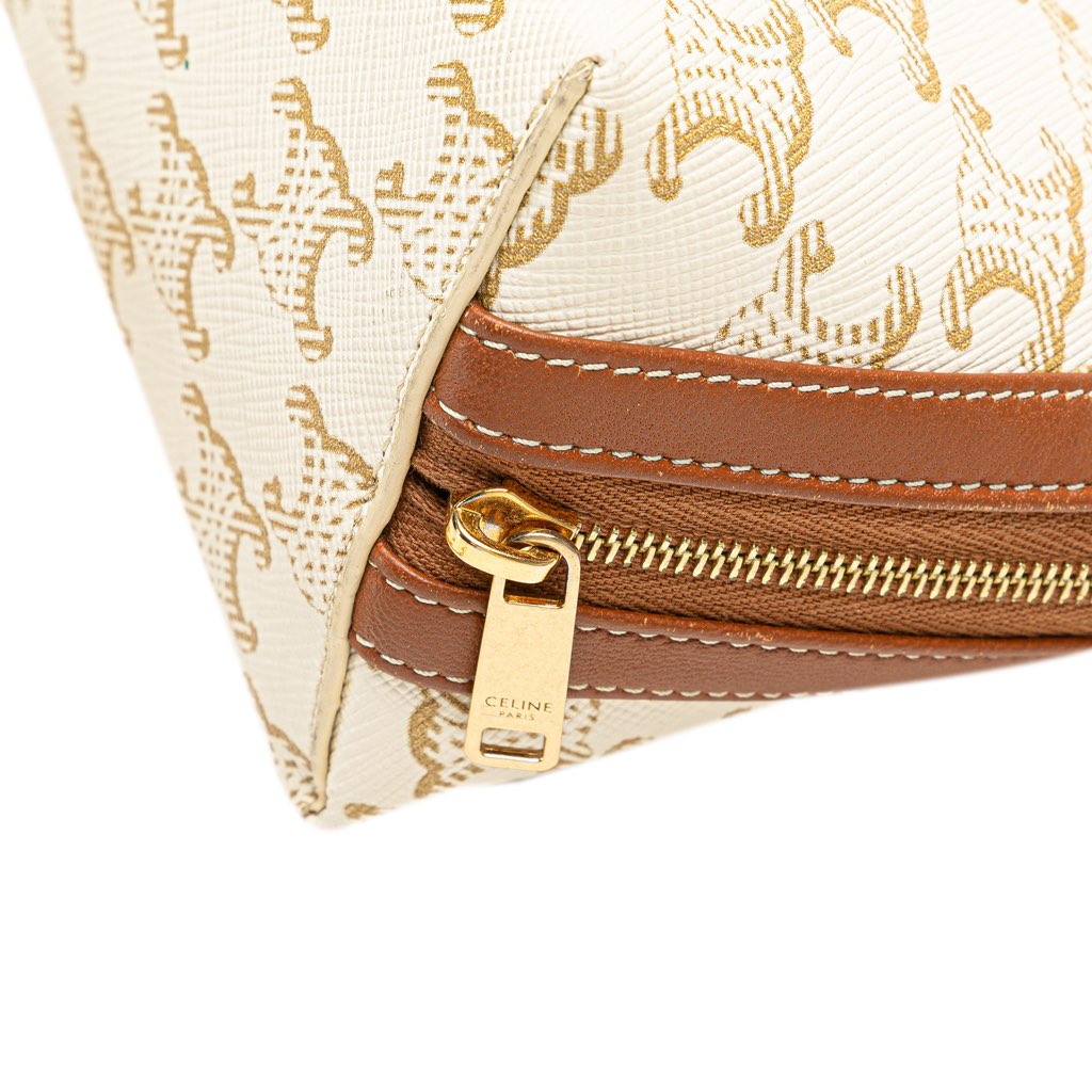 Celine Triomphe Coated Canvas Clutch On Chain - Image 10