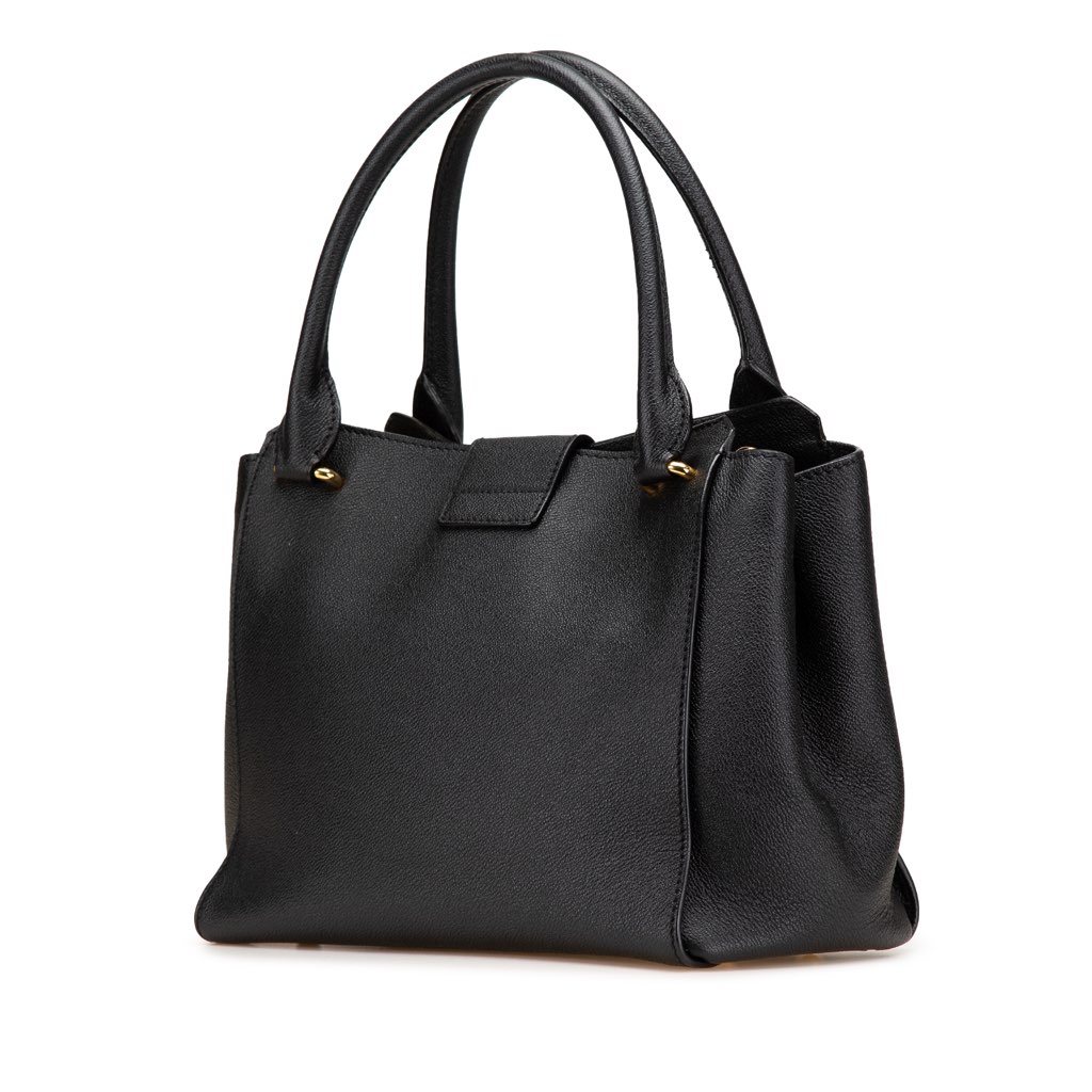 Burberry Medium Grained Calfskin Buckle Tote - 2