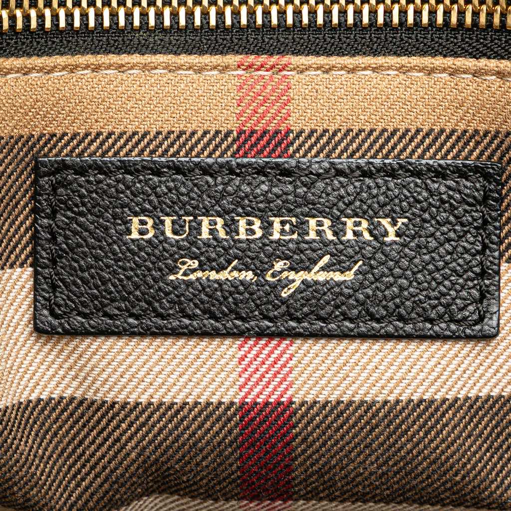 Burberry Medium Grained Calfskin Buckle Tote - 5