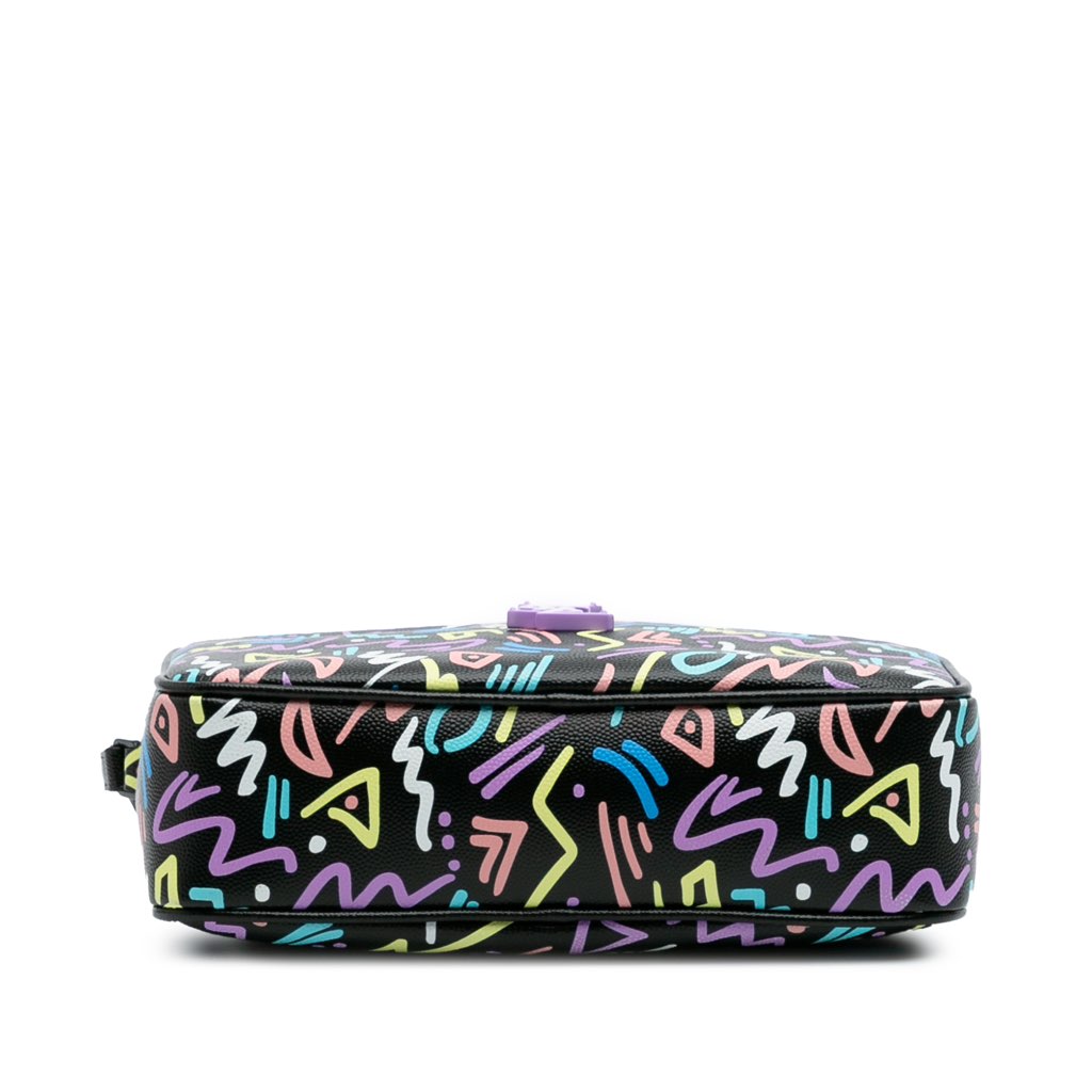 Saint Laurent Medium Grain de Poudre Monogram Graphic Print Lou Camera Bag - 3