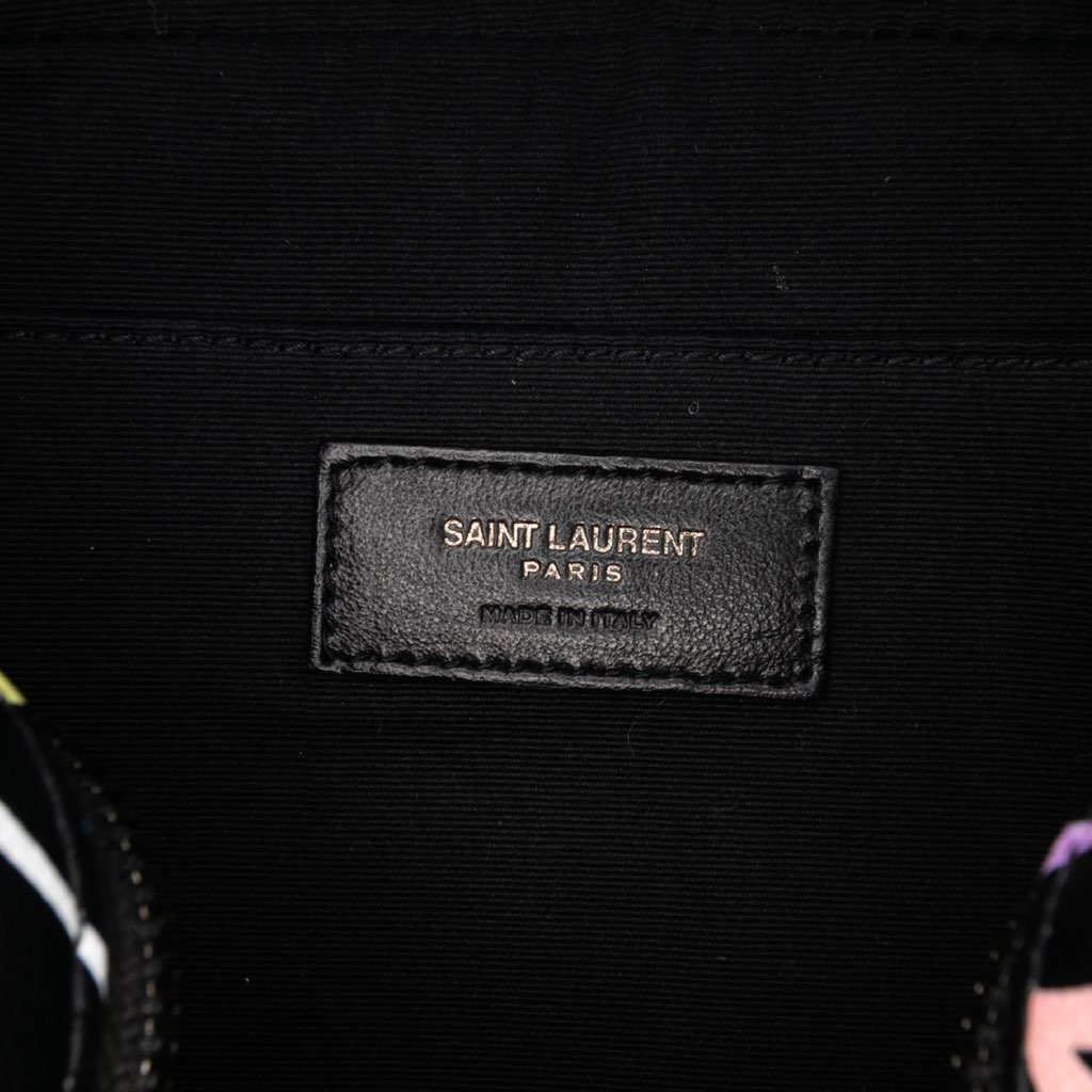 Saint Laurent Medium Grain de Poudre Monogram Graphic Print Lou Camera Bag - 5