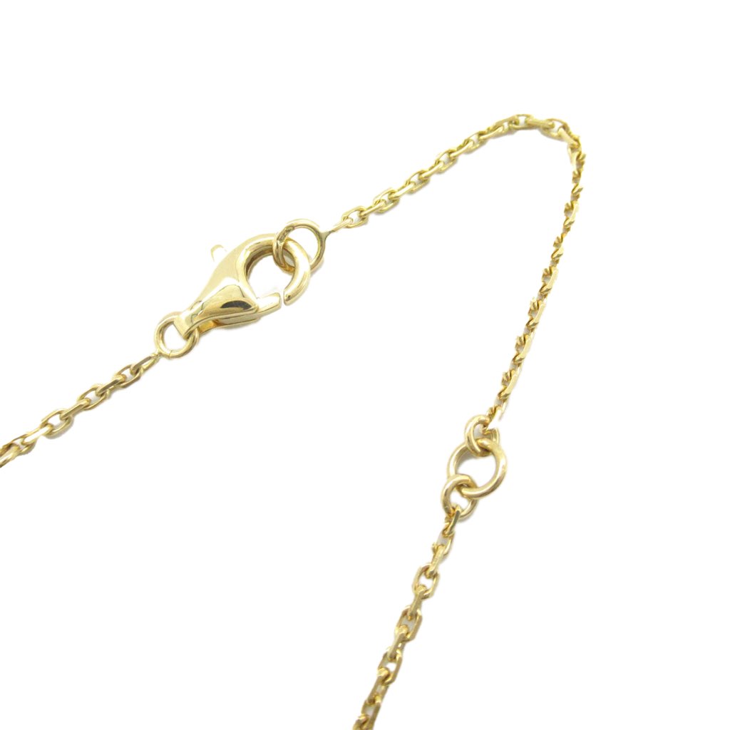 Van Cleef & Arpels 18K Yellow Gold and Onyx Vintage Alhambra Pendant Necklace - Side view