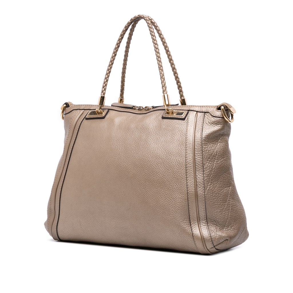 Gucci Large Leather Bella Tote - Back view