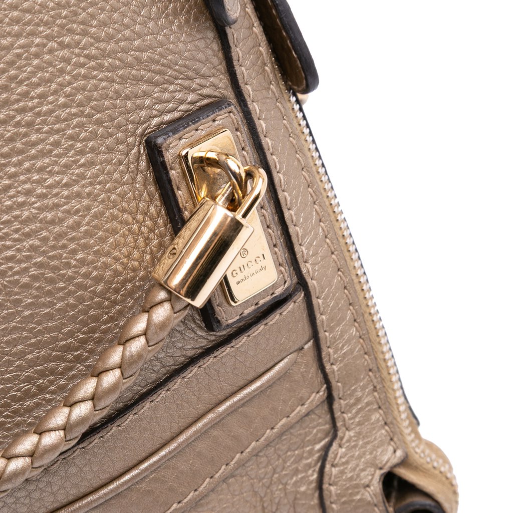 Gucci Large Leather Bella Tote - Image 11