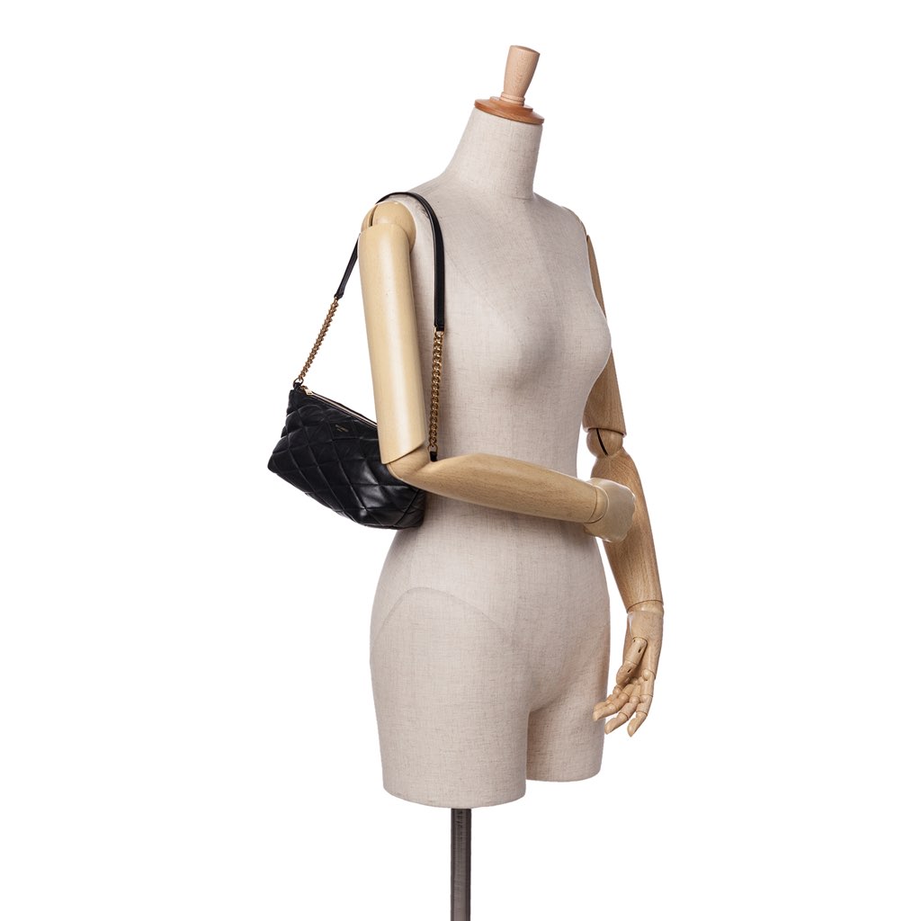 Saint Laurent Mini Quilted Lambskin Sade Shoulder Bag - Image 12
