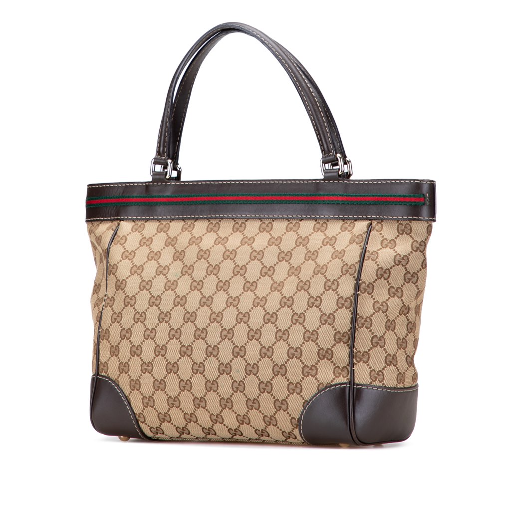 Gucci GG Canvas Web Mayfair Tote - Back view