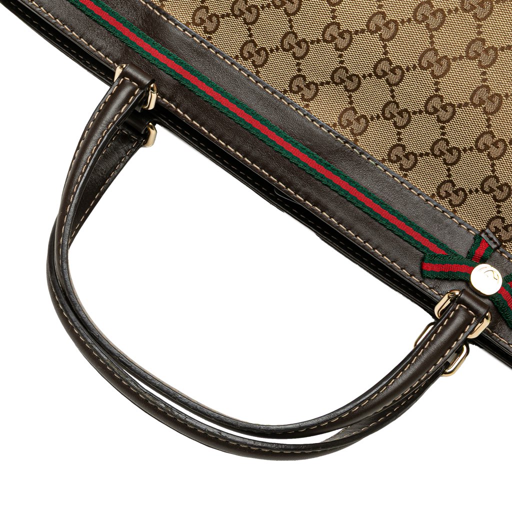 Gucci GG Canvas Web Mayfair Tote - Image 11