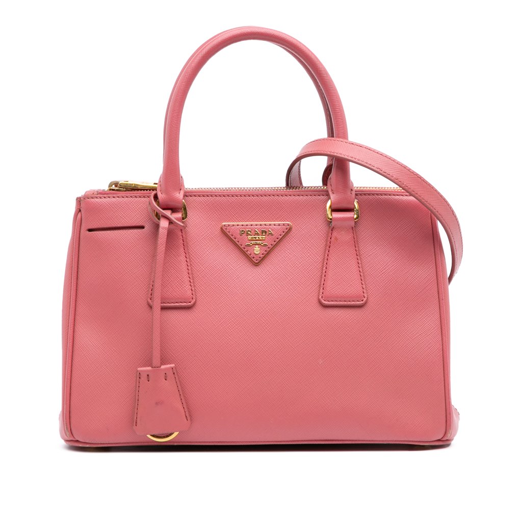 Prada Small Saffiano Lux Galleria Double Zip Satchel