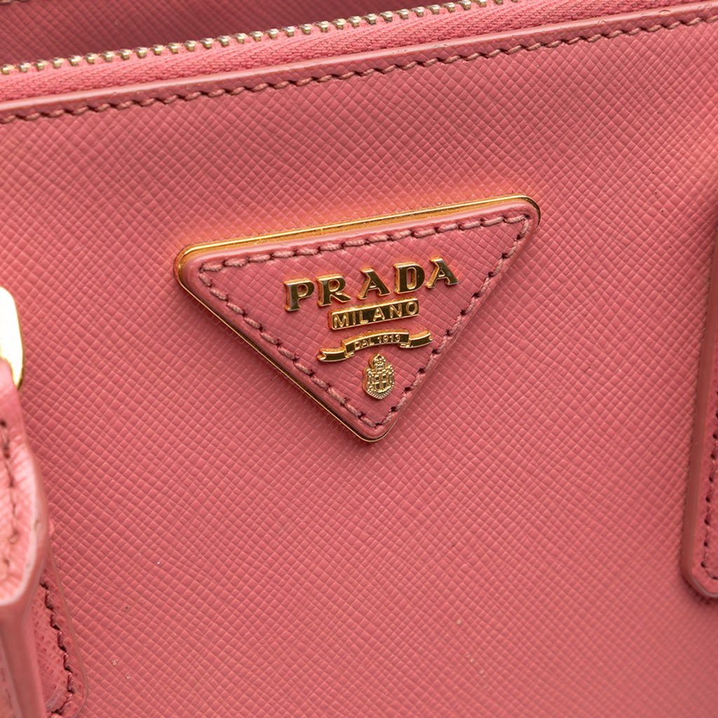 Prada Small Saffiano Lux Galleria Double Zip Satchel - Side view