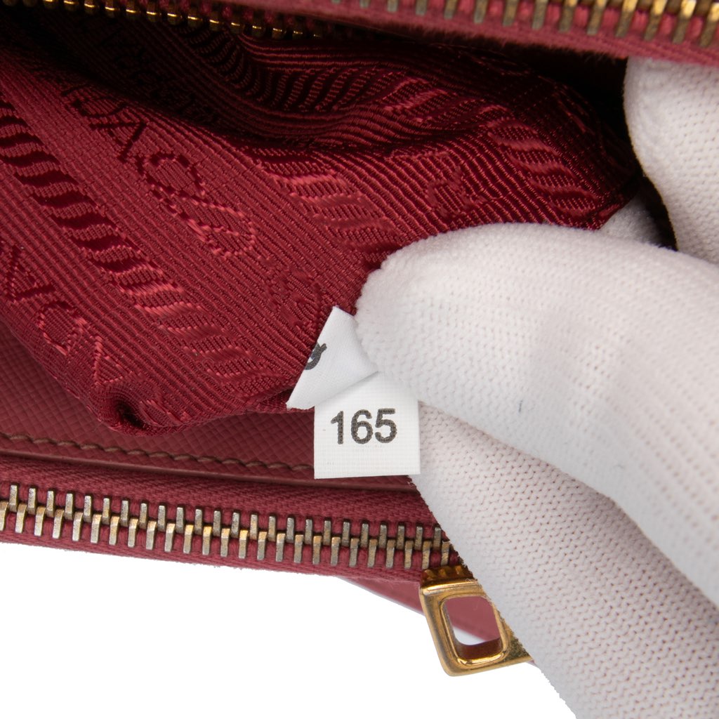 Prada Small Saffiano Lux Galleria Double Zip Satchel - Detail 1