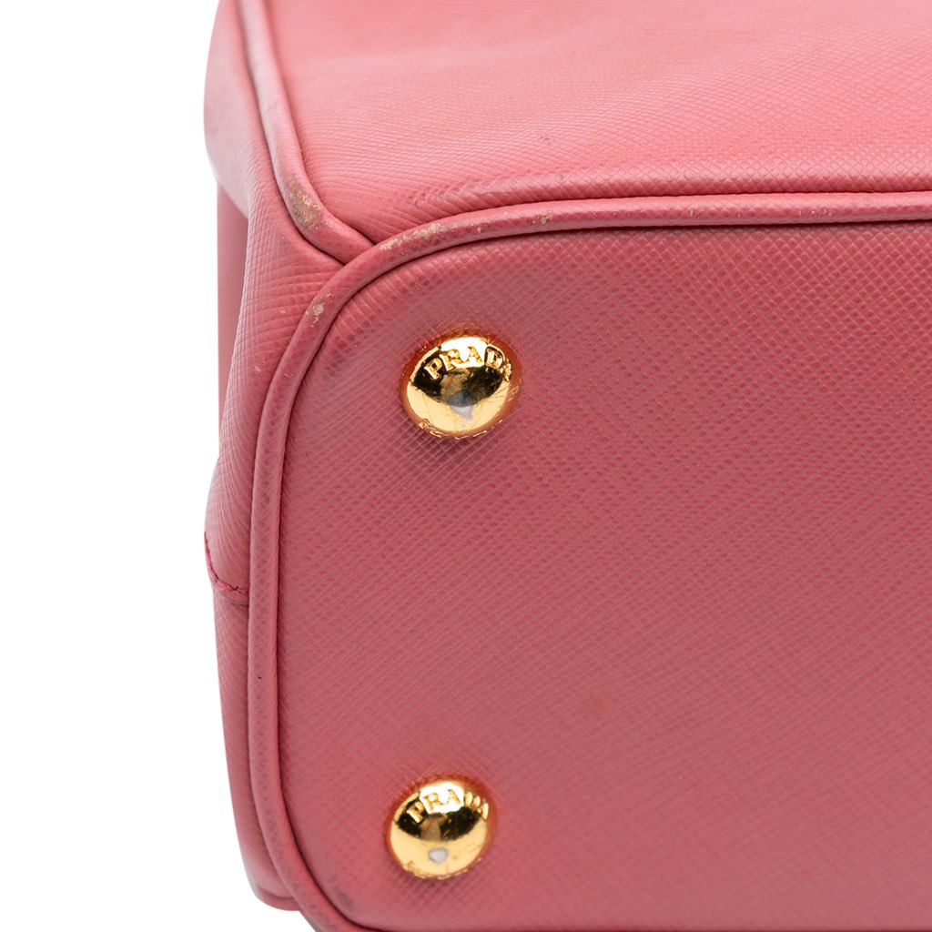 Prada Small Saffiano Lux Galleria Double Zip Satchel - Detail 2