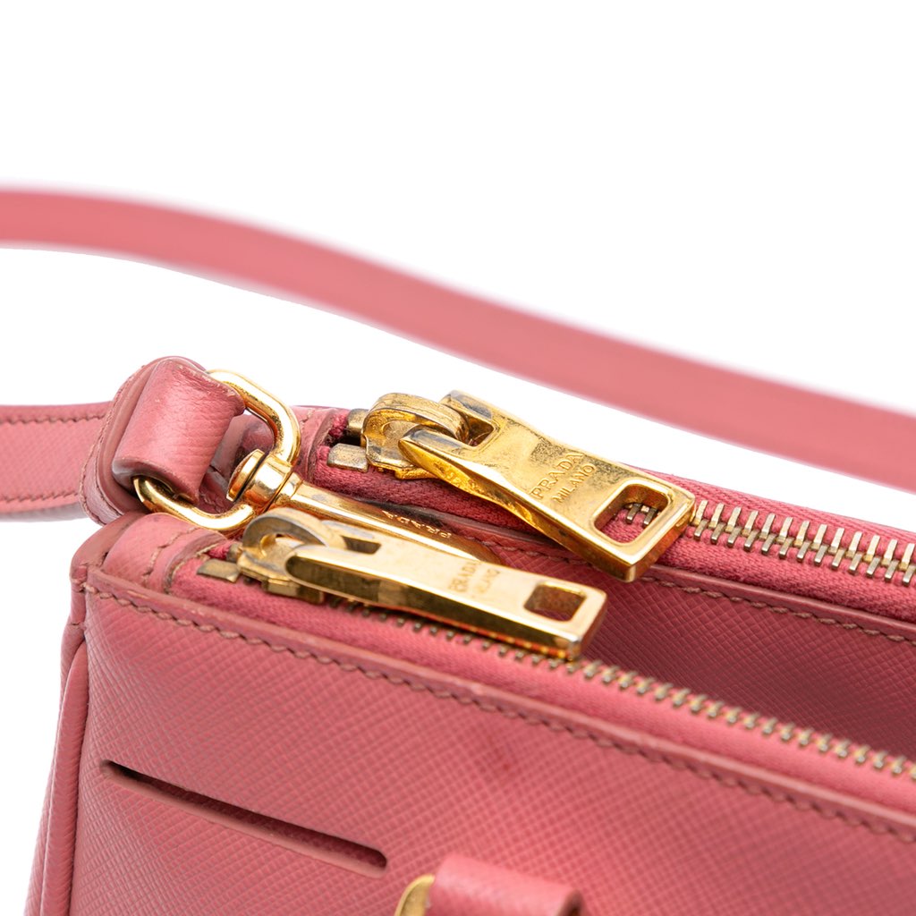 Prada Small Saffiano Lux Galleria Double Zip Satchel - Image 10
