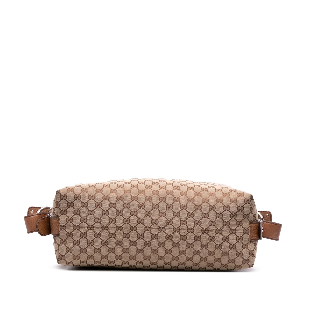 Gucci Large GG Canvas Bamboo Bar Tote - 3